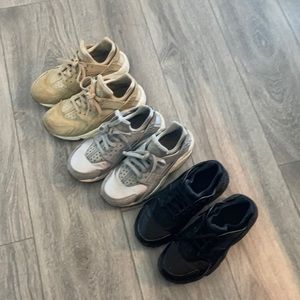 Huaraches Nike Set Bundle Black Silver Cream 7